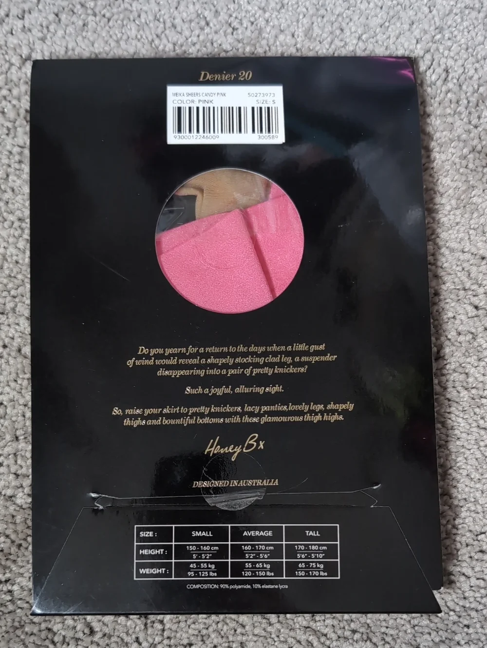 Honey Birdette Candy Pink Meika Luxury Thigh High Stay-Ups